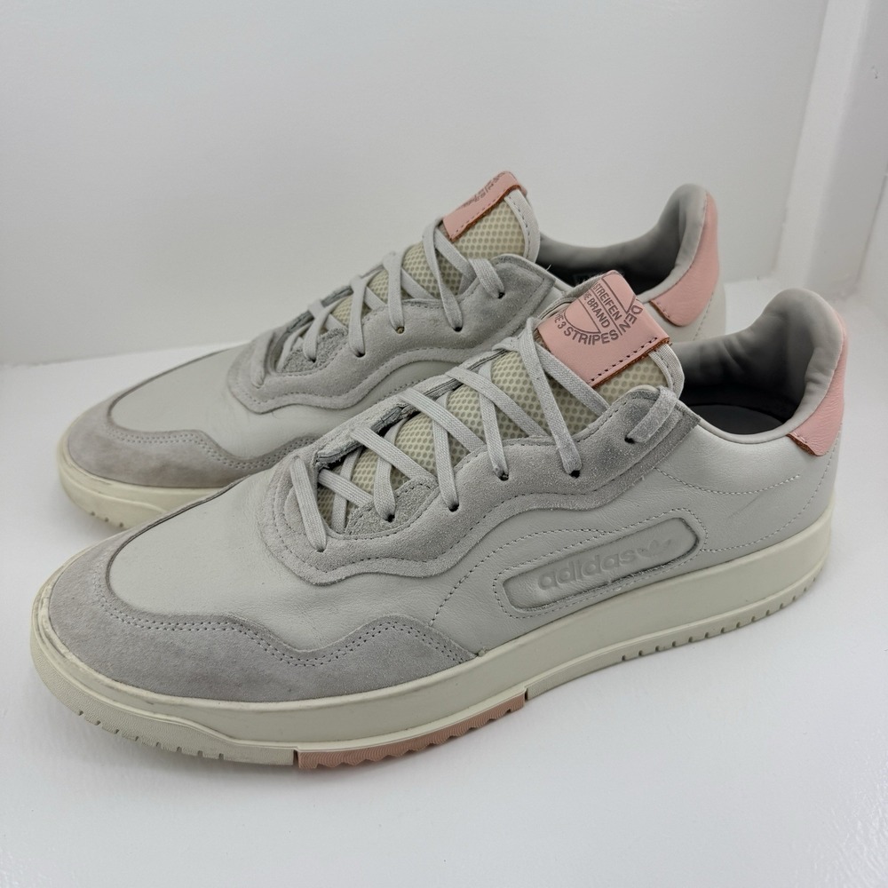 Adidas SC Premiere Mens 13 Raw White Vapour Pink Leather Suede Shoes EE6020